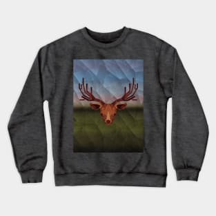 Geometric Deer Crewneck Sweatshirt